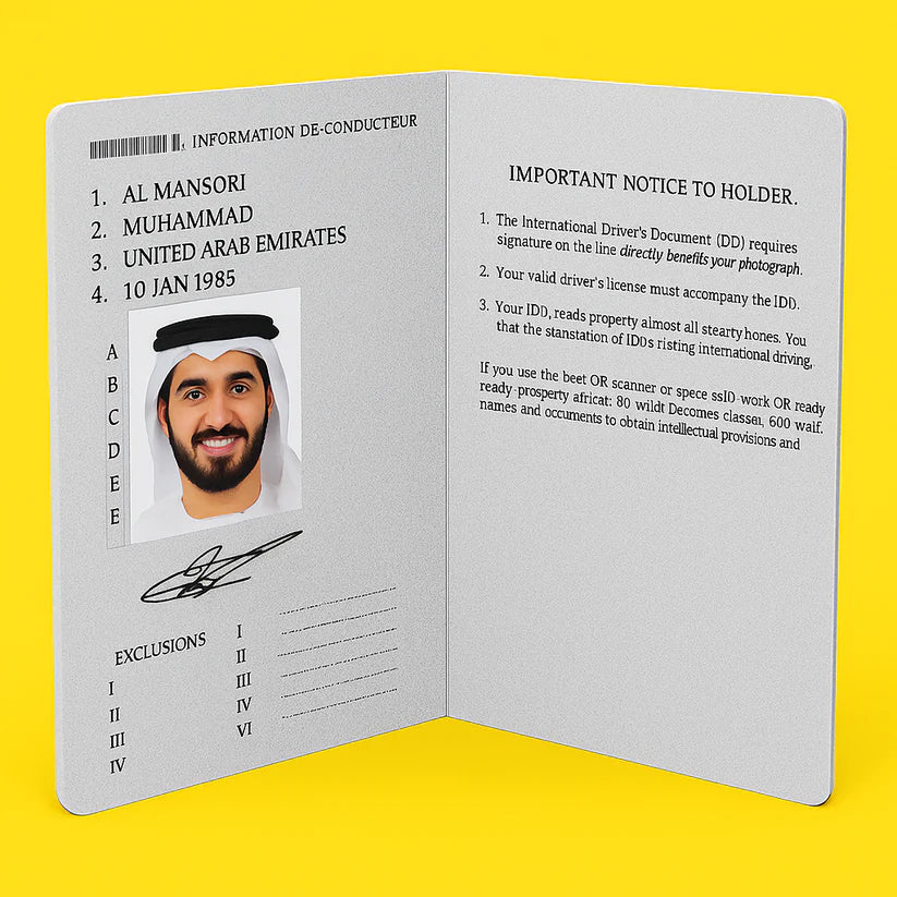 (دفتر فقط) رخصة قيادة دولية لمدة (سنة)